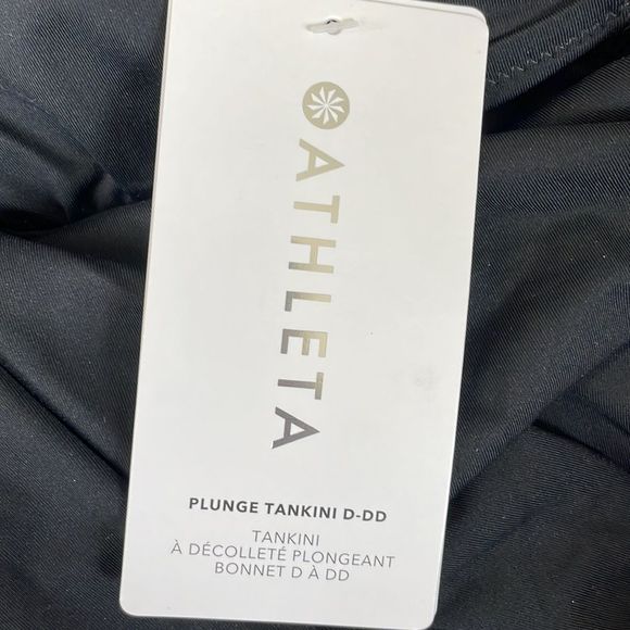 ATHLETA Plunge Tankini D-DD, Black, Size Small - Picture 1 of 12